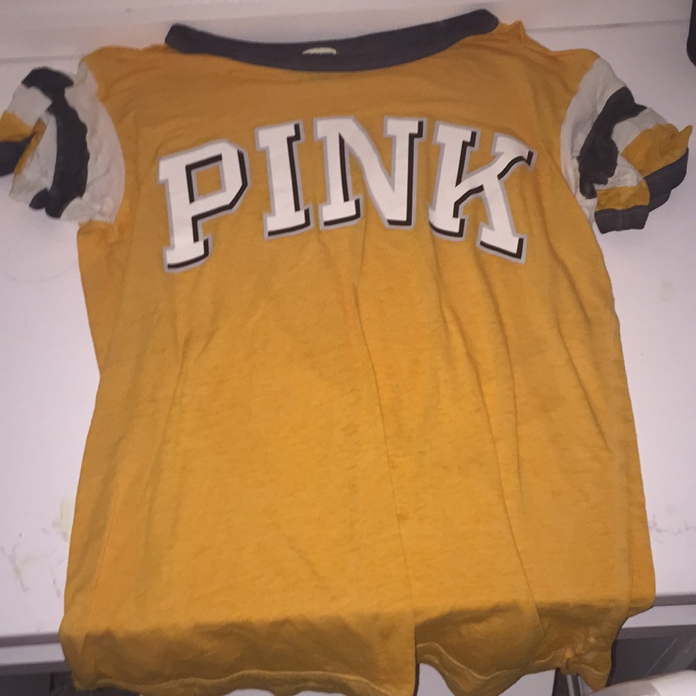 PINK yellow short sleeve
